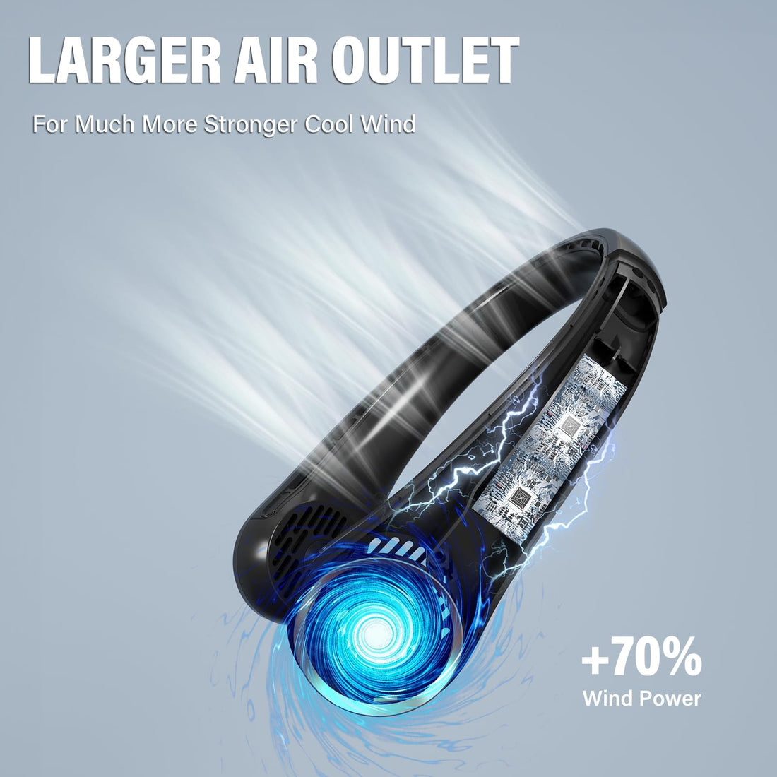 Portable Neck Fan flexible food-grade TPE band