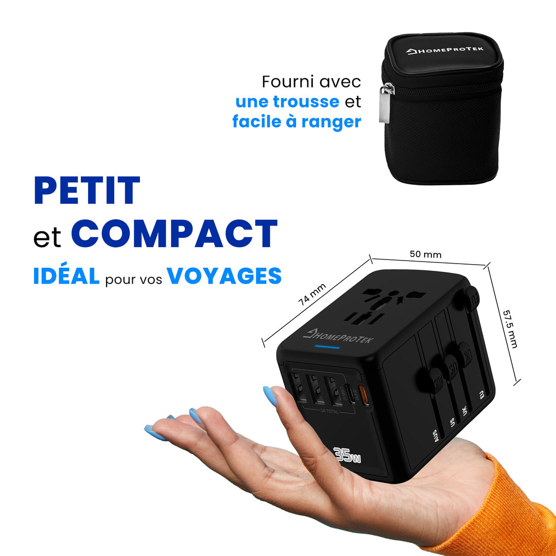 Compact Universal Travel Adapter